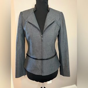 WHBM - Blazer w/black leather trim. NEW w/ tag. Sz 2